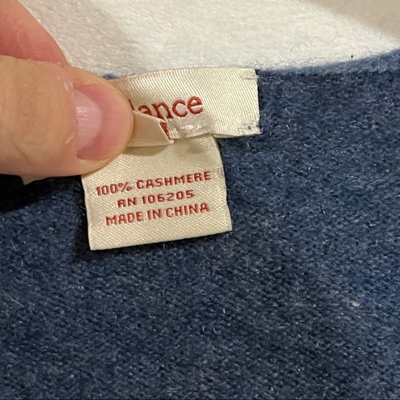 Blue Cashmere Petite Cardigan - Picture 9 of 10